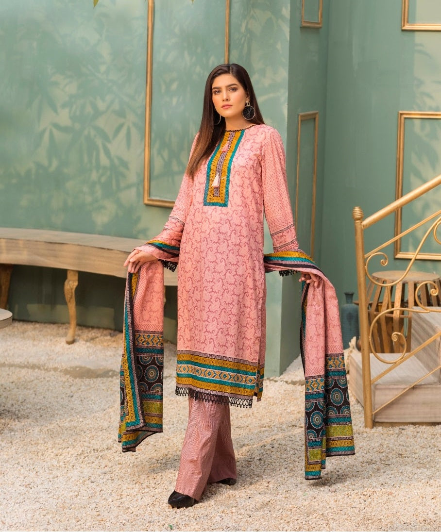 Ittehad Crystal Printed Lawn Unstitched 3 Piece Suit - LF-CL-21127 B- Summer Collection