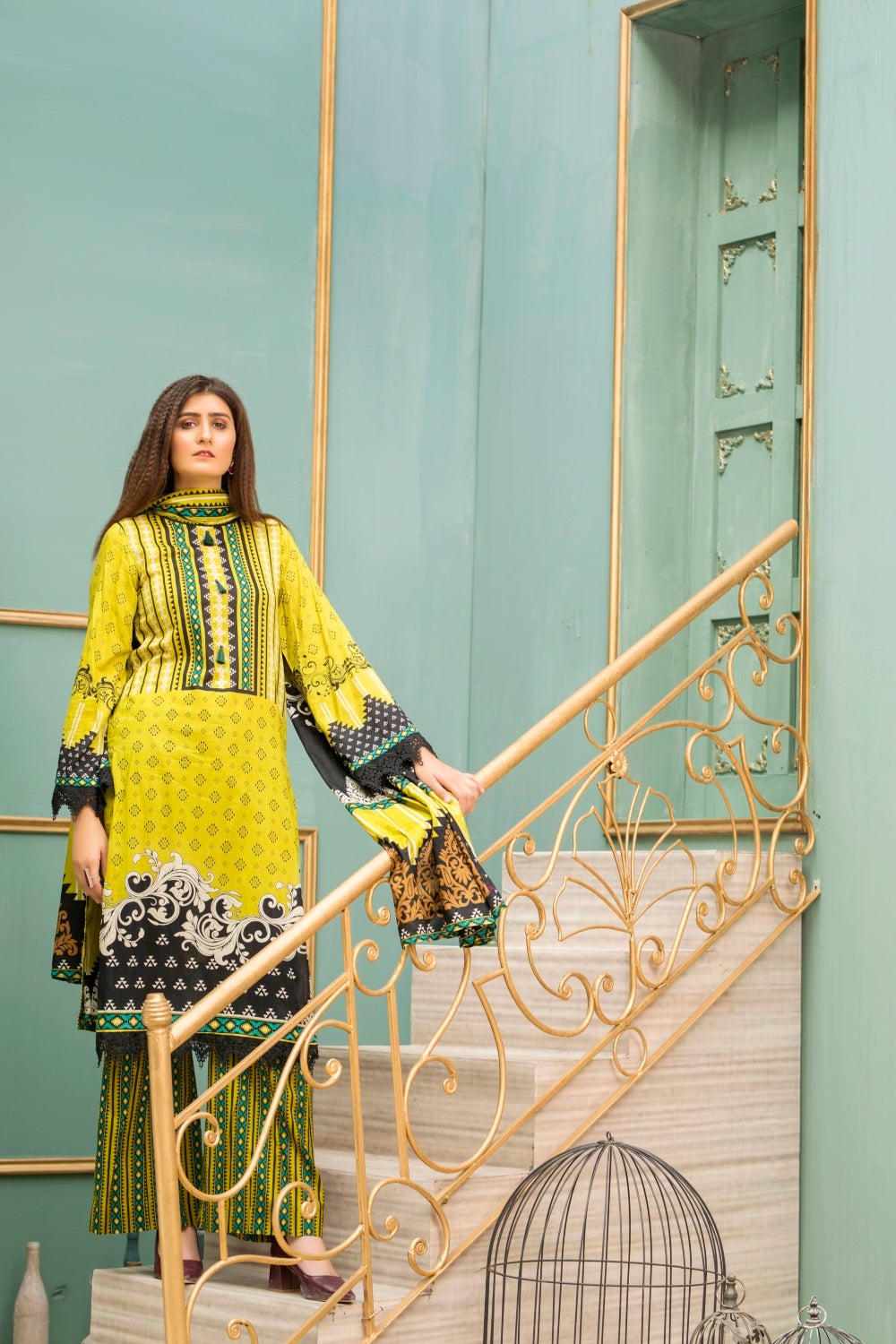 Ittehad Crystal Printed Lawn Unstitched 3 Piece Suit - LF-CL-21129-A- Summer Collection