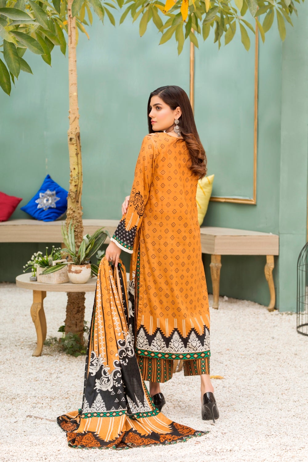 Ittehad Crystal Printed Lawn Unstitched 3 Piece Suit - LF-CL-21129-B - Summer Collection