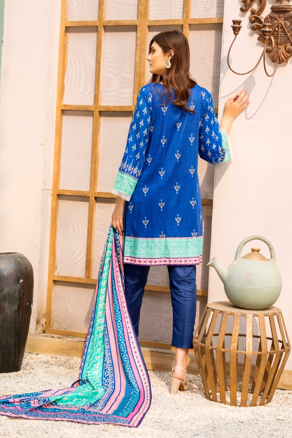 Ittehad Crystal Printed Lawn Unstitched 3 Piece Suit - LF-CL-21130-B - Summer Collection