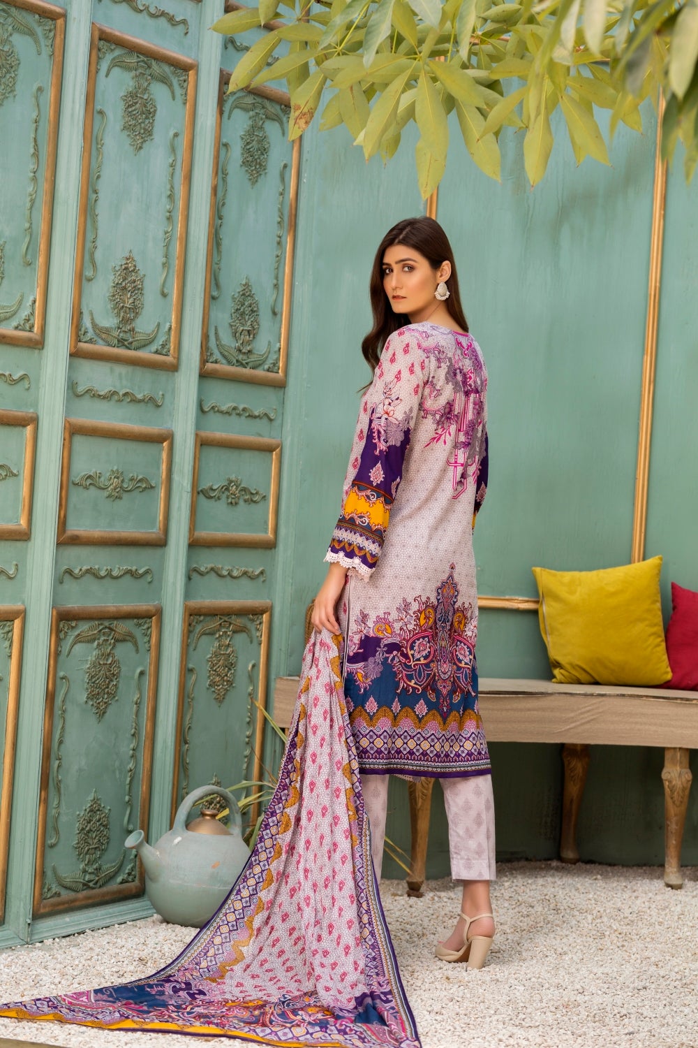 Ittehad Crystal Printed Lawn Unstitched 3 Piece Suit - LF-CL-21137A - Summer Collection