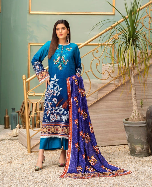 Ittehad Crystal Printed Lawn Unstitched 3 Piece Suit - LF-CL-21141A - Summer Collection