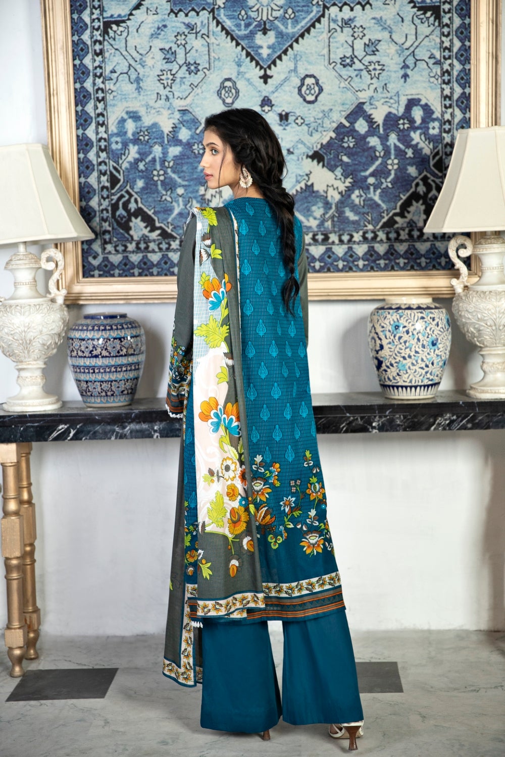 Ittehad Crystal Printed Lawn Unstitched 3 Piece Suit - LF-CL-21143B - Summer Collection