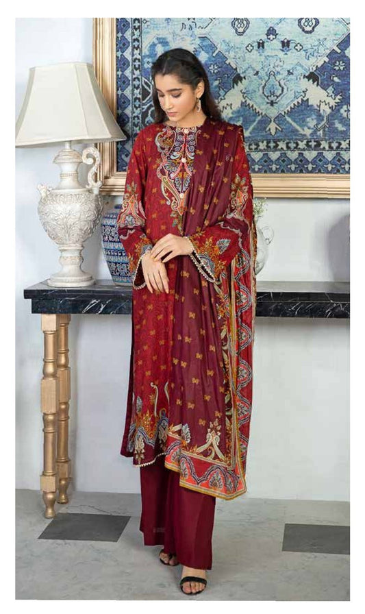 Ittehad Crystal Printed Lawn Unstitched 3 Piece Suit - LF-CL-21144A - Summer Collection