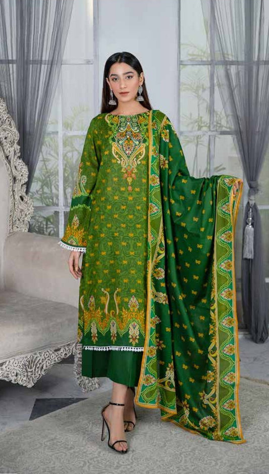 Ittehad Crystal Printed Lawn Unstitched 3 Piece Suit - LF-CL-21144B - Summer Collection