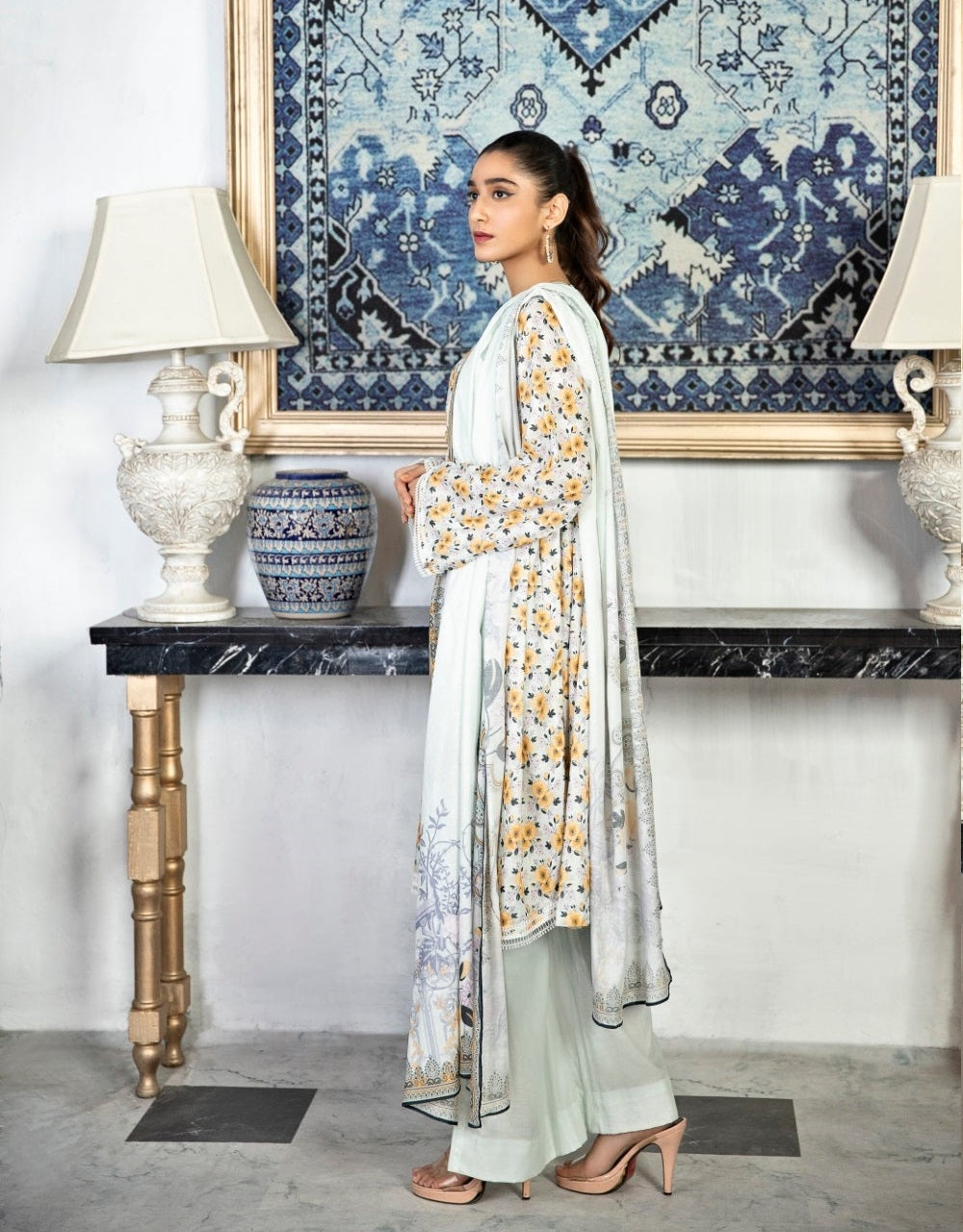 Ittehad Crystal Printed Lawn Unstitched 3 Piece Suit - LF-CL-21159A - Summer Collection