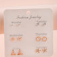 6pairs Fish Tail & Starfish Stud Earrings - HDJ 213