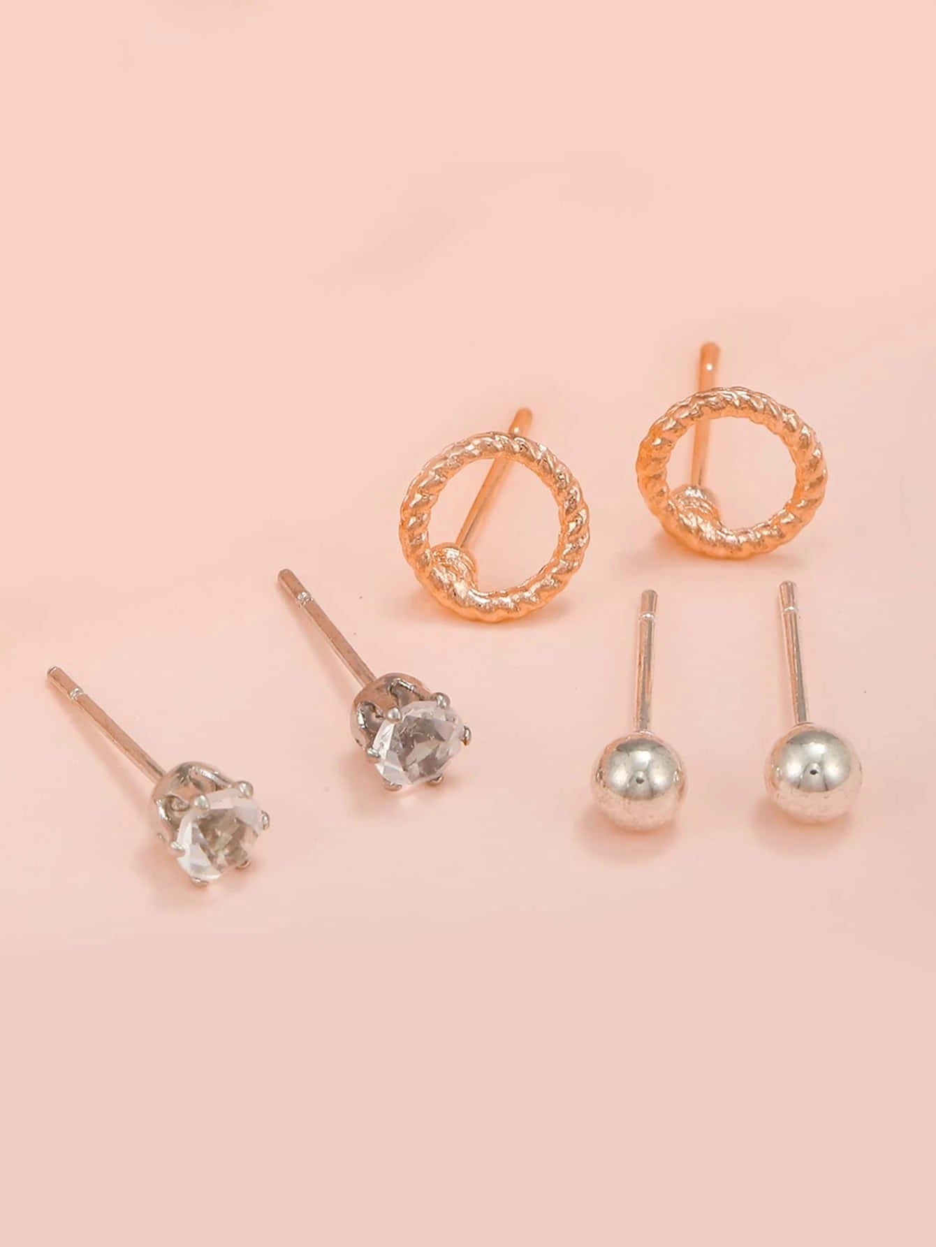 6pairs Fish Tail & Starfish Stud Earrings - HDJ 213