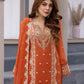 Ensembles By Azure Embroidered Chiffon Suits Unstitched 3 Piece AZ-21-Rustic Bloom - Festive Collection