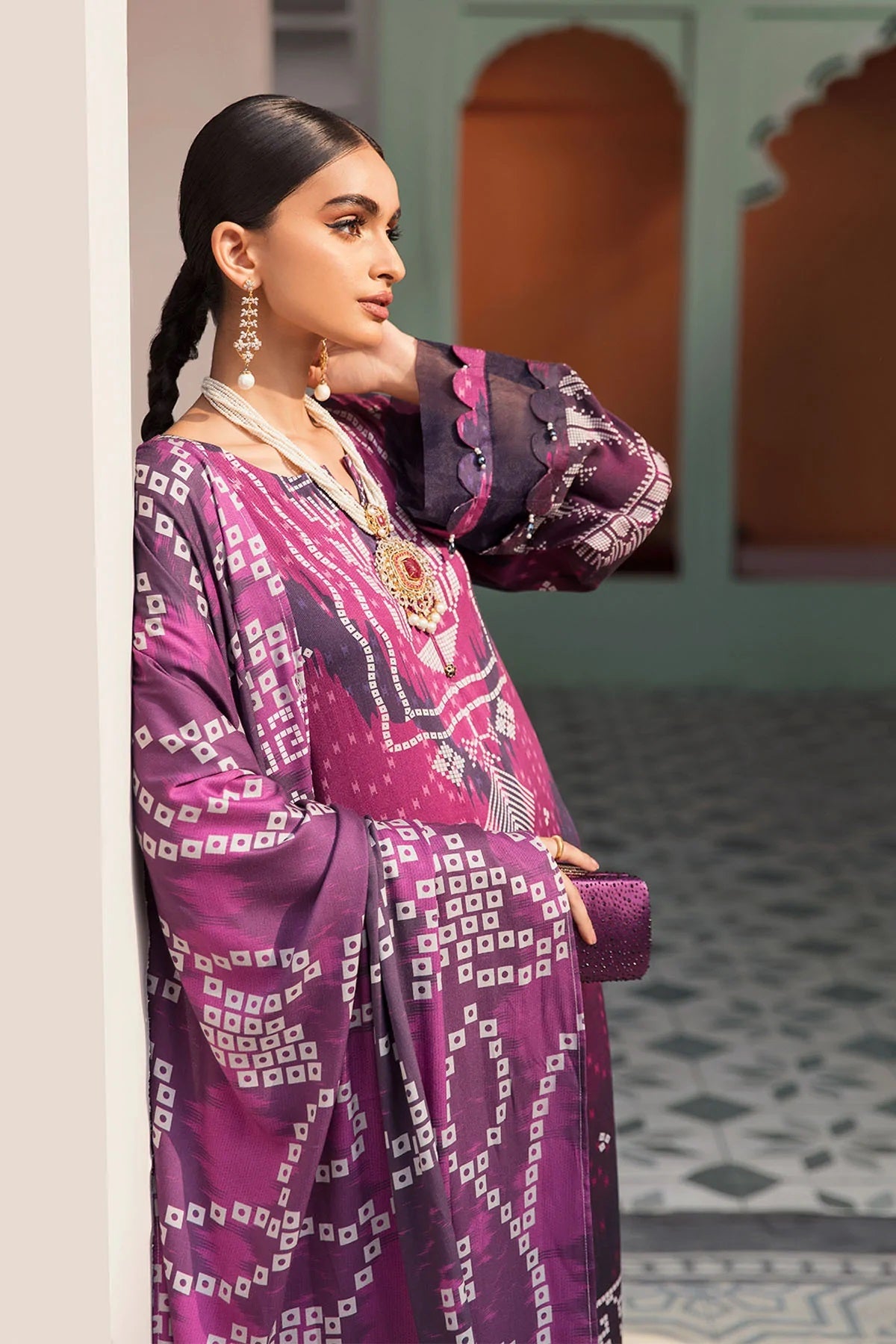 Nureh Signature Prints Marina Suits Unstitched 3 Piece SP-21 - Fall Winter