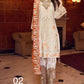 Zebtan Zircon Embroidered Chiffon Unstitched 3 Piece Suit - ZQ-02
