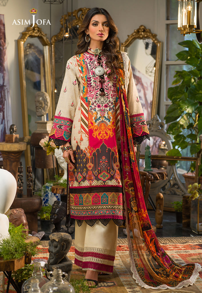 Rania By Asim Jofa Embroidered Lawn Suits Unstitched 2 Piece AJPR-22