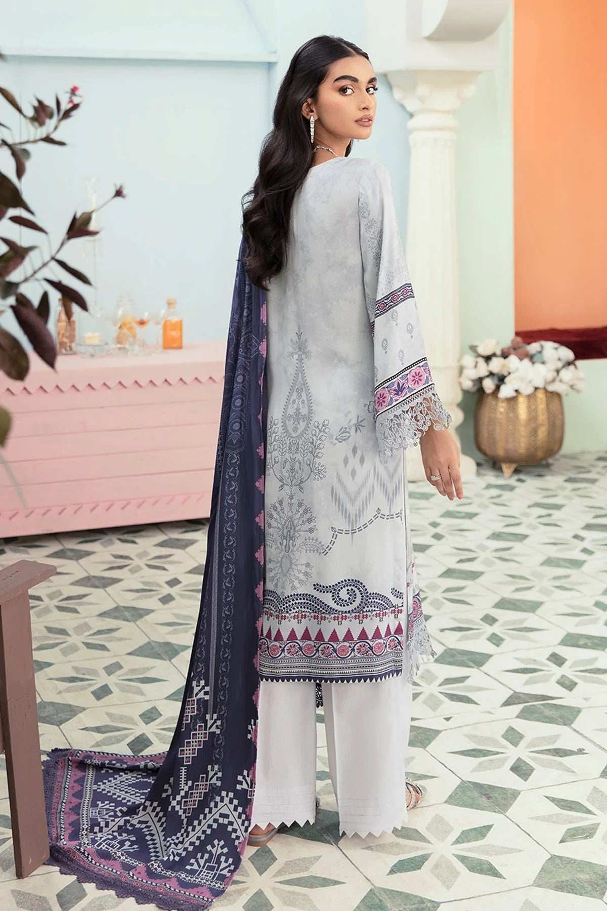 Nureh Signature Prints Marina Suits Unstitched 3 Piece SP-22 - Fall Winter