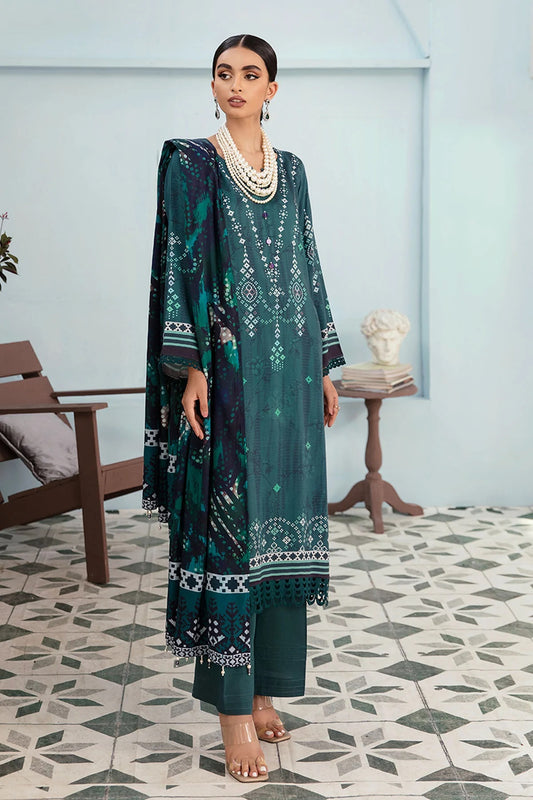 Nureh Signature Prints Marina Suits Unstitched 3 Piece SP-24 - Fall Winter