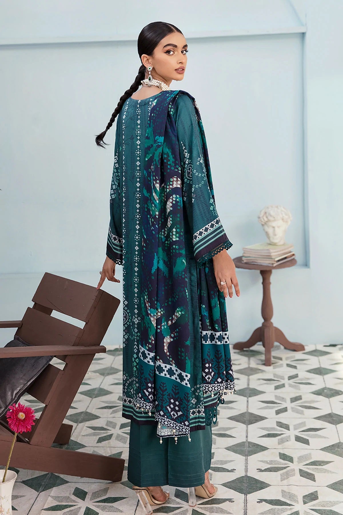 Nureh Signature Prints Marina Suits Unstitched 3 Piece SP-24 - Fall Winter