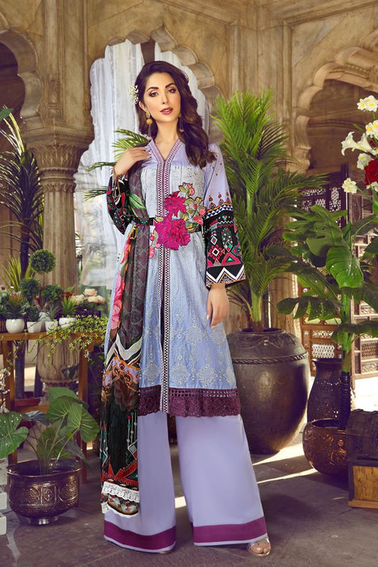 Vestire Luxury Embroidered Lawn Unstitched 3 Piece Suit - 25 Aztec Allure