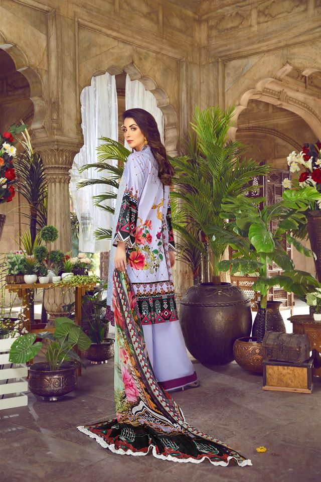 Vestire Luxury Embroidered Lawn Unstitched 3 Piece Suit - 25 Aztec Allure