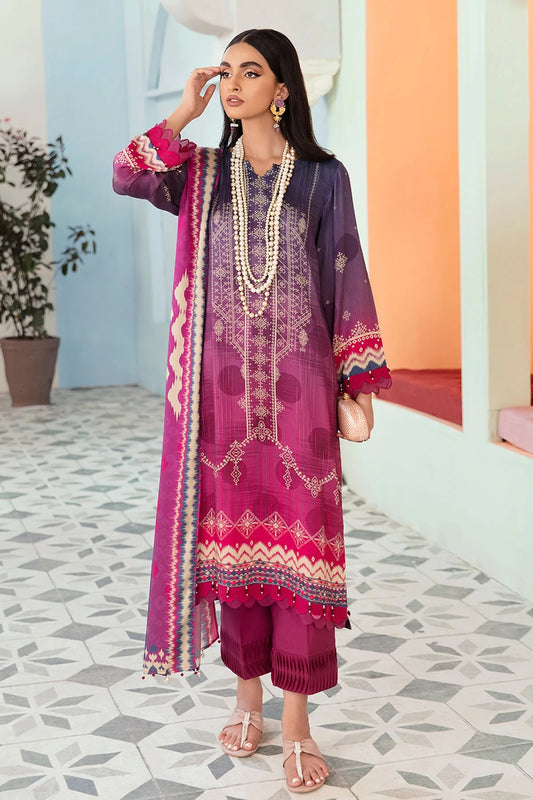 Nureh Signature Prints Marina Suits Unstitched 3 Piece SP-25 - Fall Winter