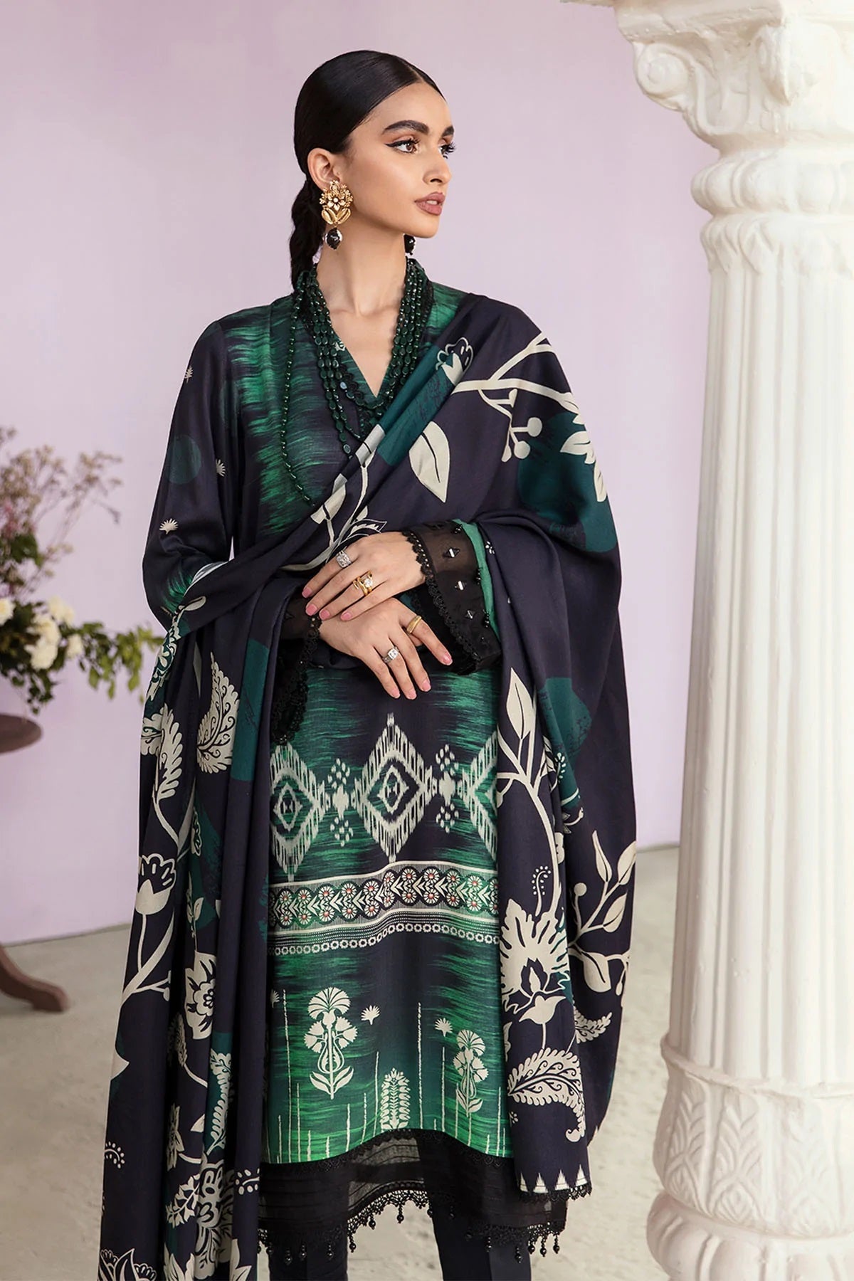 Nureh Signature Prints Marina Suits Unstitched 3 Piece SP-26 - Fall Winter