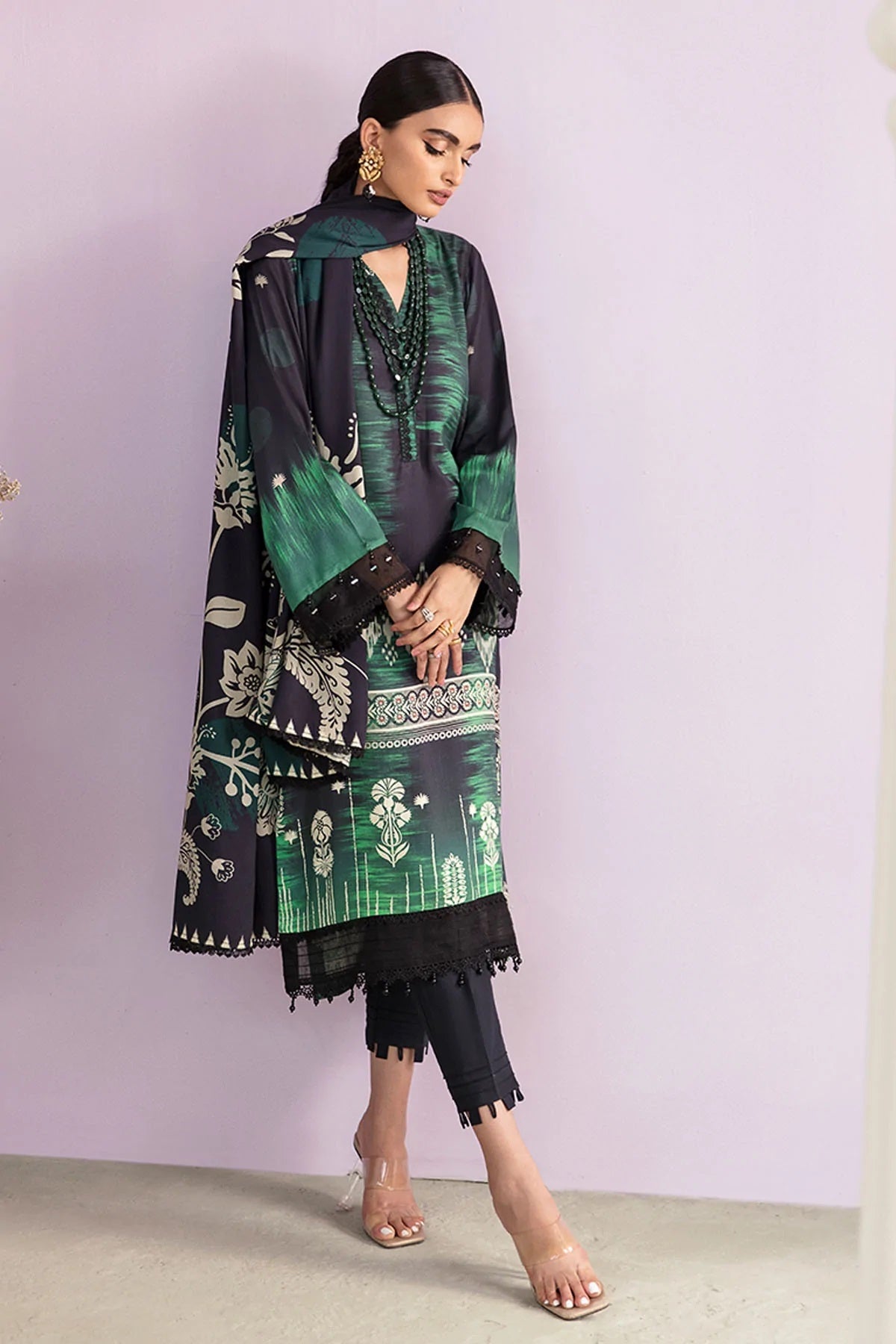 Nureh Signature Prints Marina Suits Unstitched 3 Piece SP-26 - Fall Winter