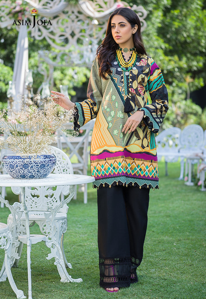 Rania By Asim Jofa Printed Lawn Shirt Unstitched 1 Piece AJPR-27