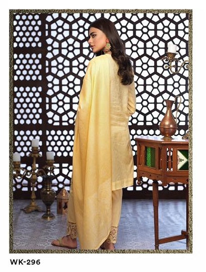 Salitex Embroidered Jacquard Lawn Unstitched 3 Piece Suit - 296