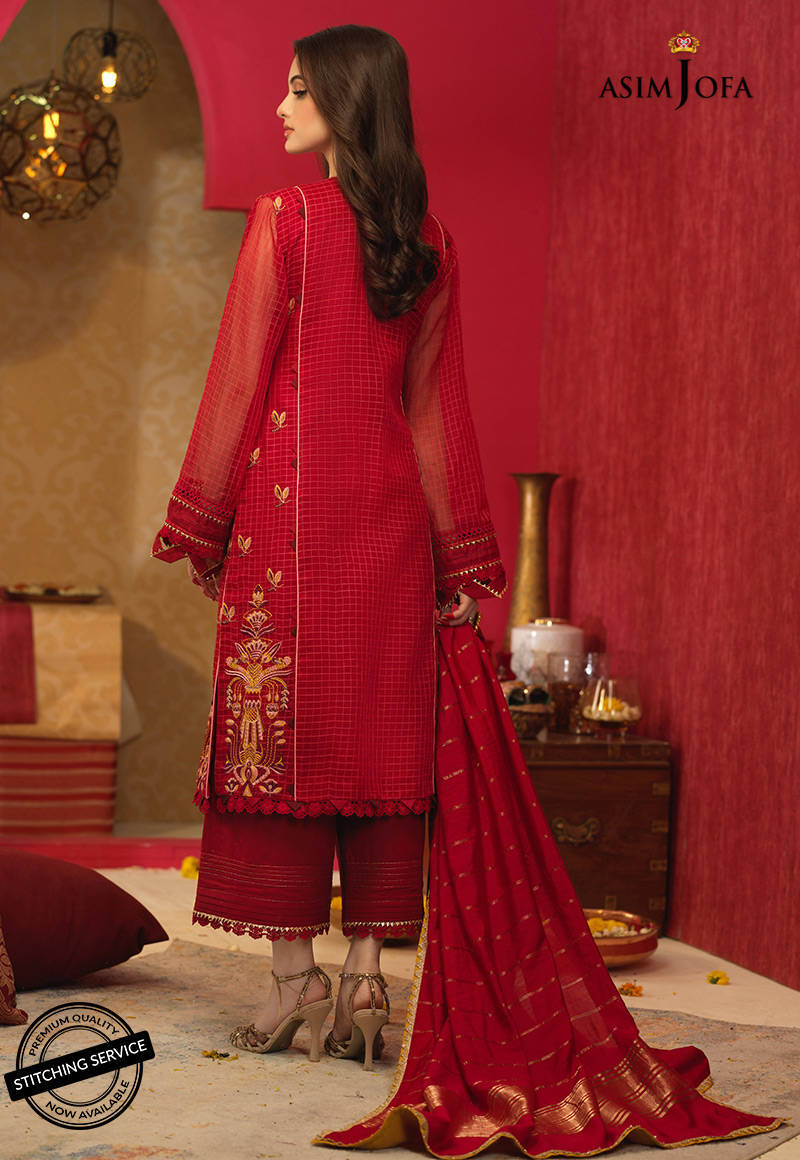 Asim Jofa Festive Organza Unstitched 3 Piece Suit - AJFC 29