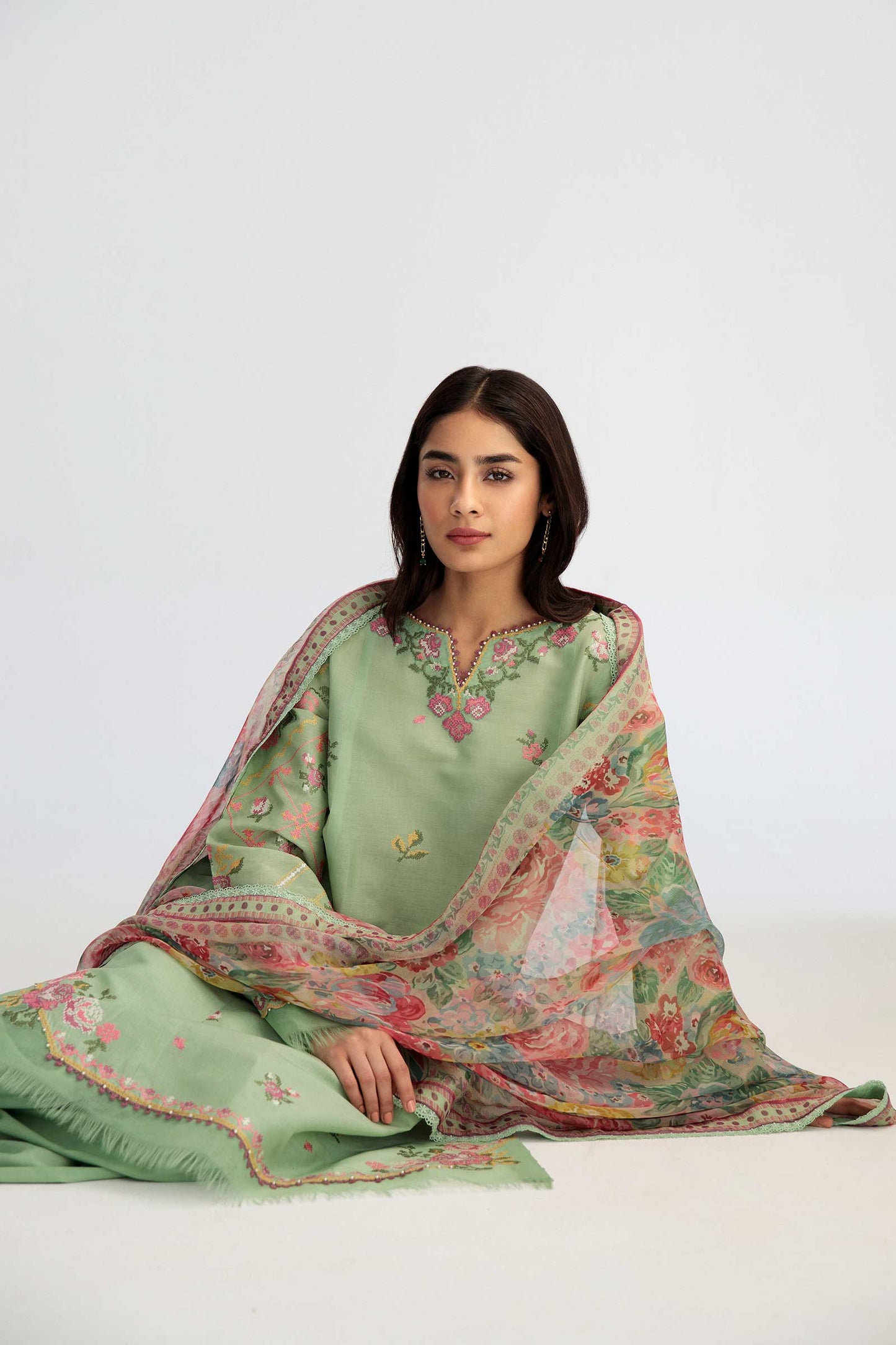 Coco by Zara Shahjahan Embroidered Lawn Suits Unstitched 3 Piece Z23-2b