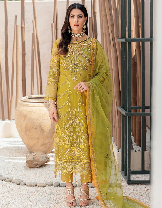 Nafasat By Emaan Adeel Embroidered Organza Suits Unstitched 3 Piece NF-02
