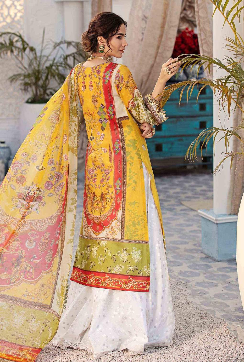 Noor Saadia Embroidered Chikankari Lawn Unstitched 3 Piece Suit - NCHK-D2-A