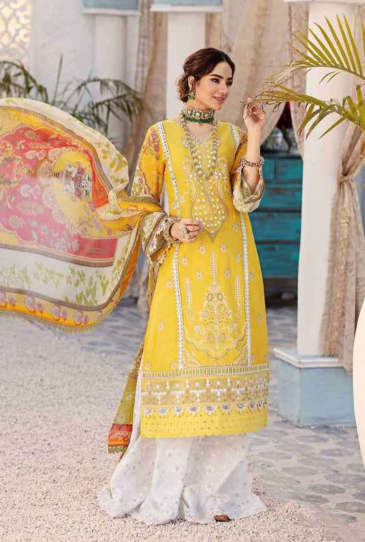 Noor Saadia Embroidered Chikankari Lawn Unstitched 3 Piece Suit - NCHK-D2-A