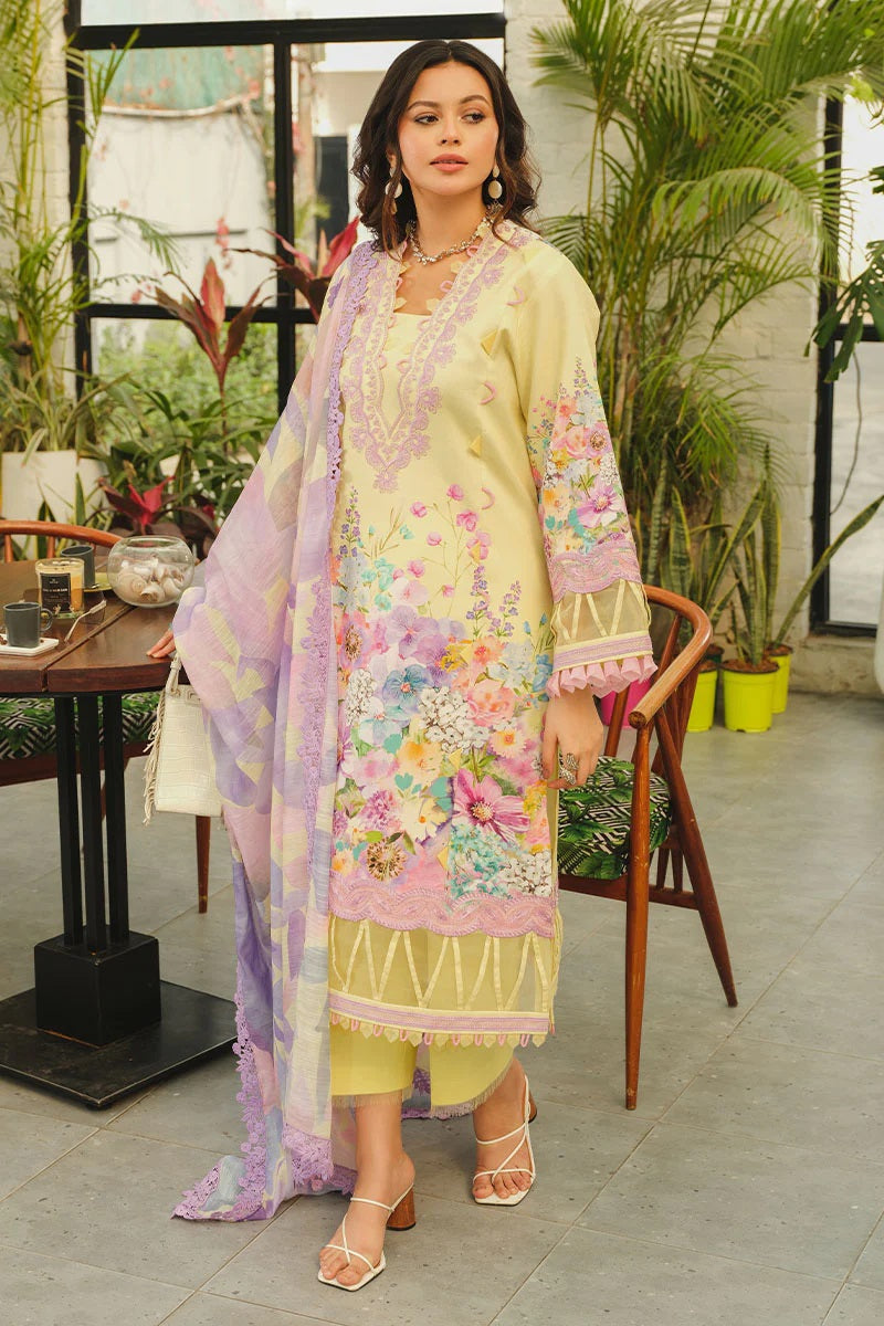 Lifestyle By Rang Rasiya Embroidered Lawn Suits Unstitched 3 Piece RRLSD-2 Coral