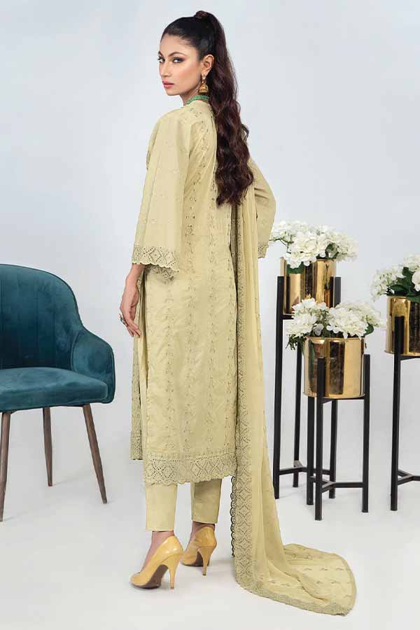 Breeze by Aalaya Embroidered Chikankari Lawn 3 piece Unstitched Dress - D02