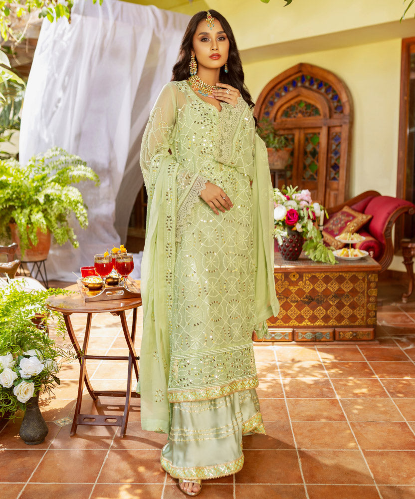 Naushad Imdad Embroidered Chiffon Suits Unstitched 3 Piece - NIC-02 Payal
