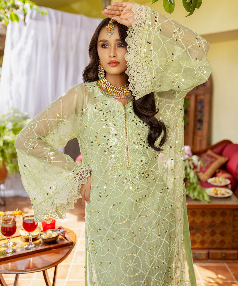 Naushad Imdad Embroidered Chiffon Suits Unstitched 3 Piece - NIC-02 Payal