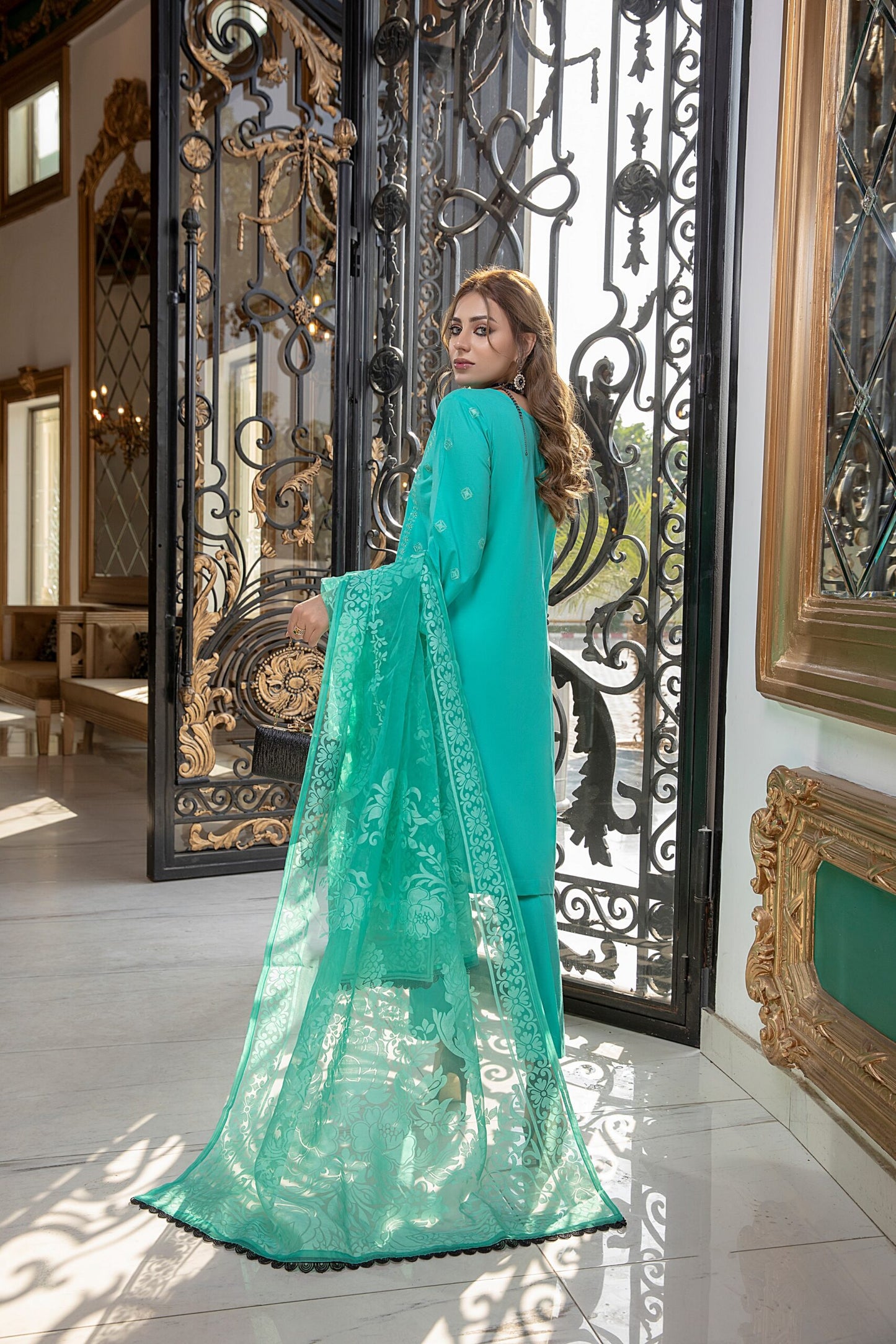 Kalyan Embroidered Lawn with Burn Out Dupatta Unstitched 3 Piece Suit – KBO-02