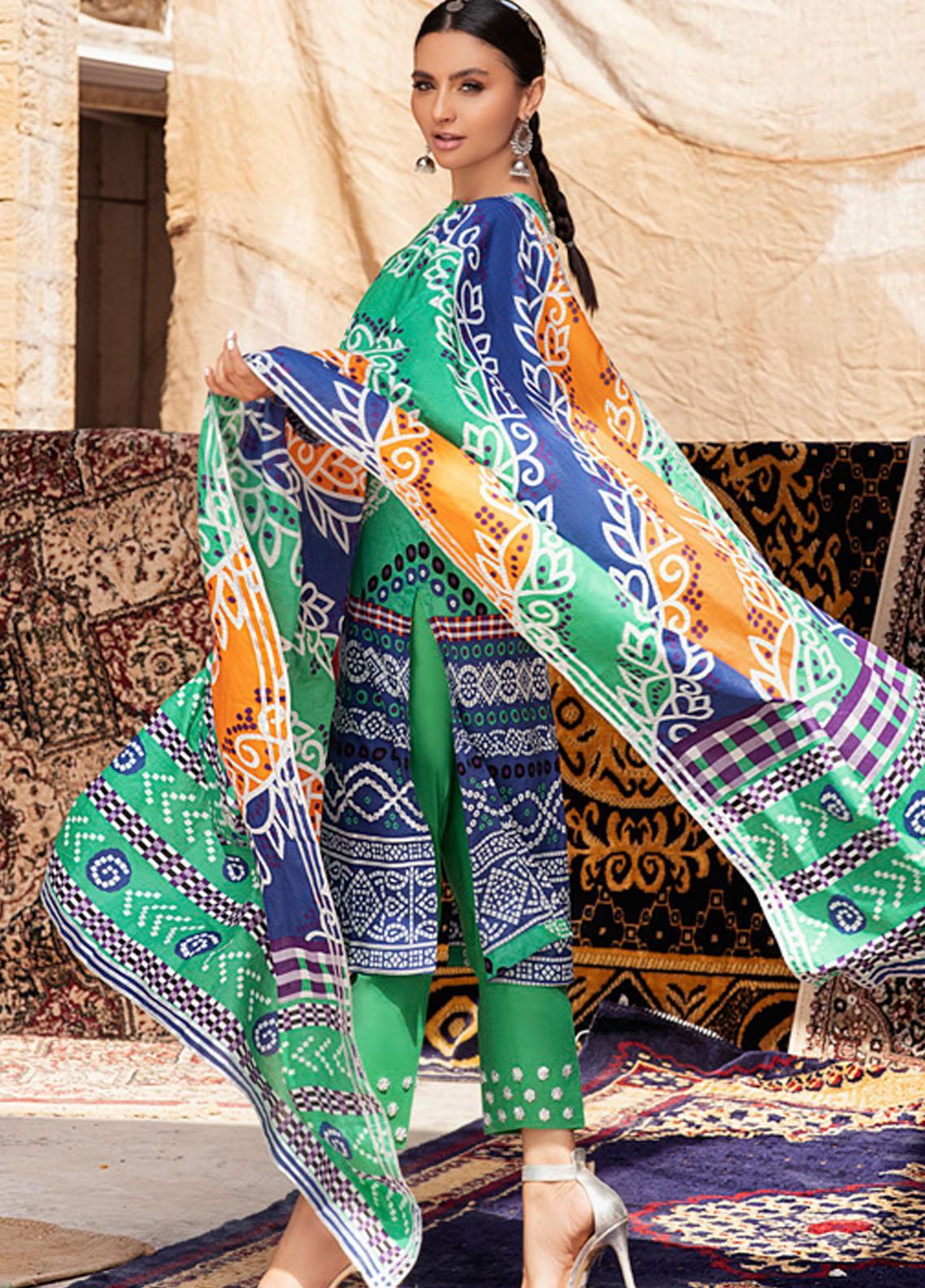 Monsoon by Al Zohaib Printed Lawn Suits Unstitched 3 Piece - 2B - Summer Collection