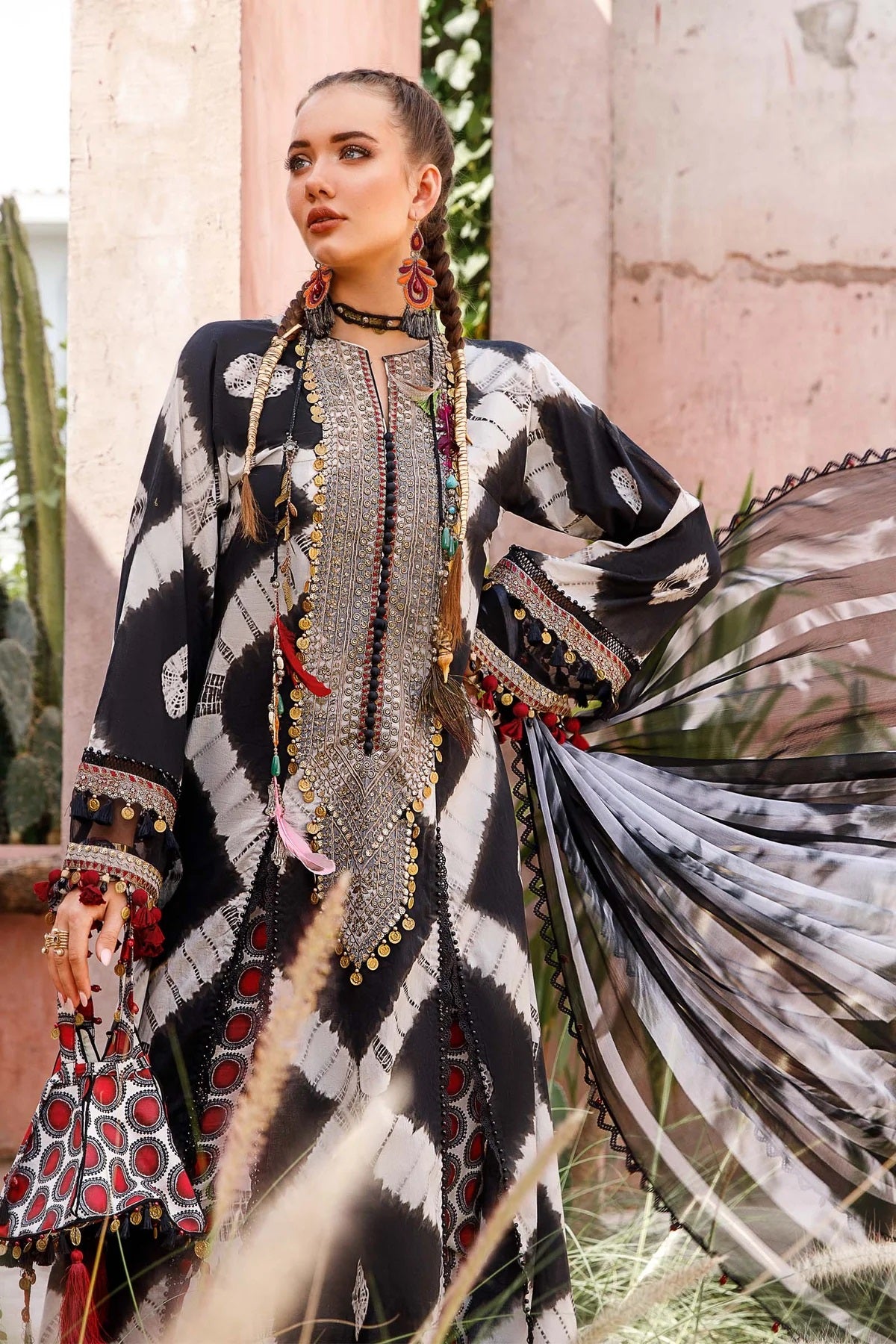 M.Prints By Maria B Embroidered Lawn Suits Unstitched 3 Piece MPT-1702-B