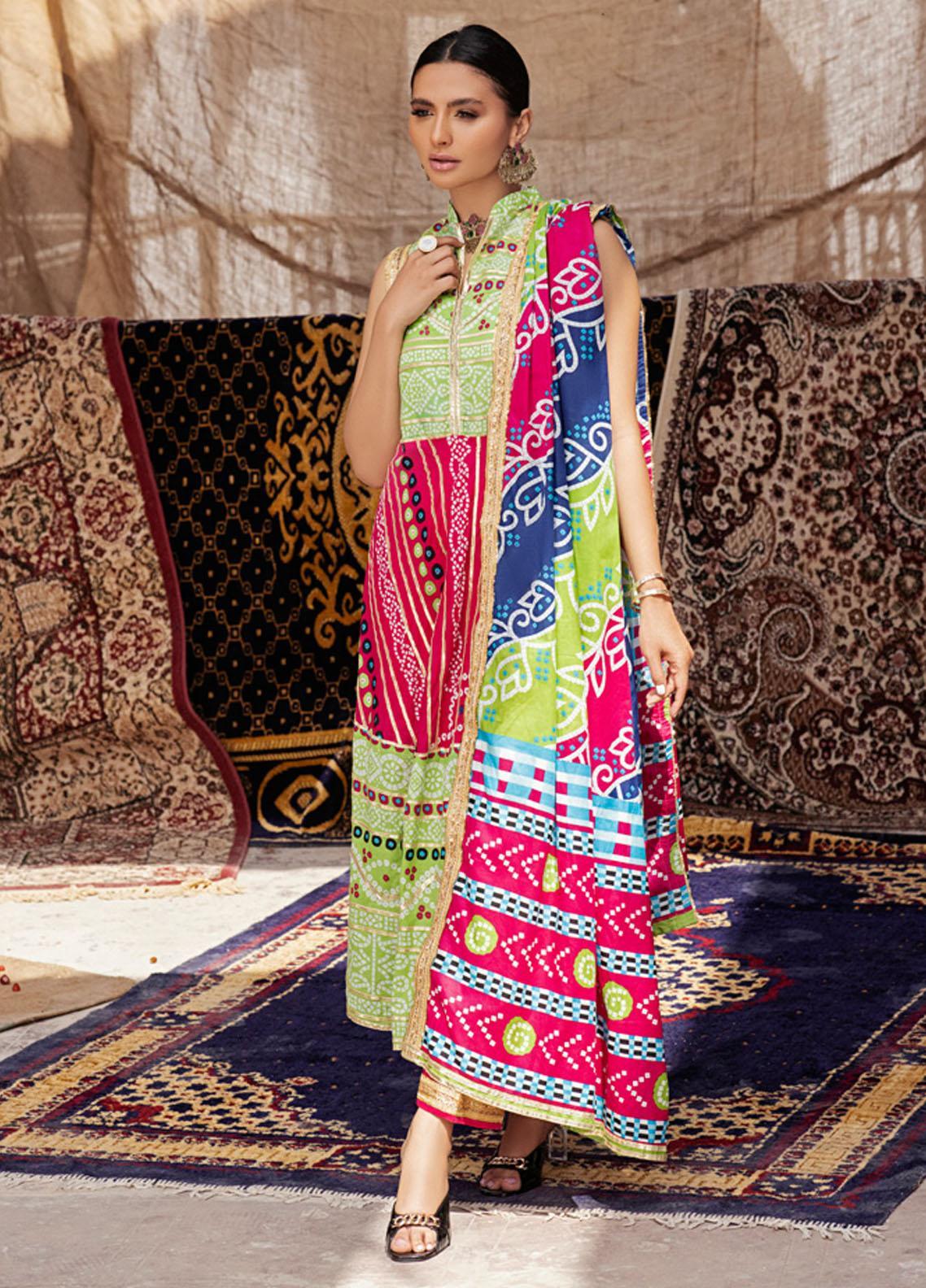 Monsoon by Al Zohaib Printed Lawn Suits Unstitched 3 Piece - 2C - Summer Collection