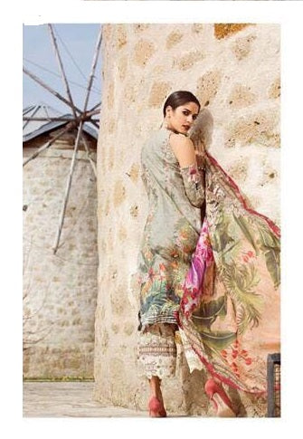 Shiza Hassan Embroidered Lawn Unstitched 3 Piece Suit - 03
