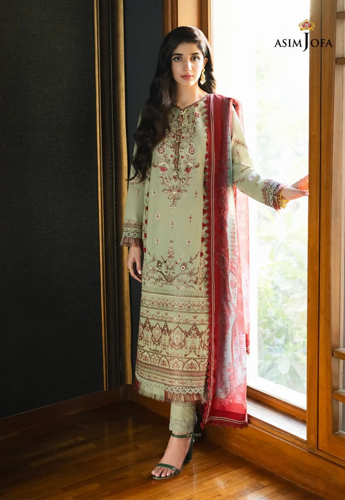 Rania by Asim Jofa Embroidered Lawn Suits Unstitched 2 Piece AJRP-33