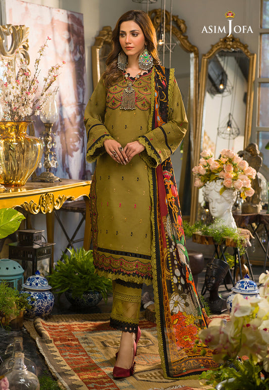 Rania By Asim Jofa Embroidered Lawn Suits Unstitched 3 Piece AJPR-34