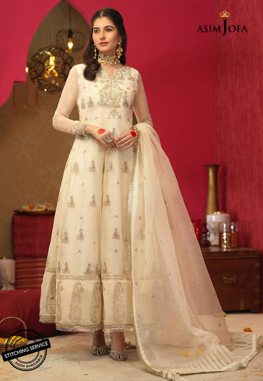 Asim Jofa Festive Organza Unstitched 3 Piece Suit - AJFC 36