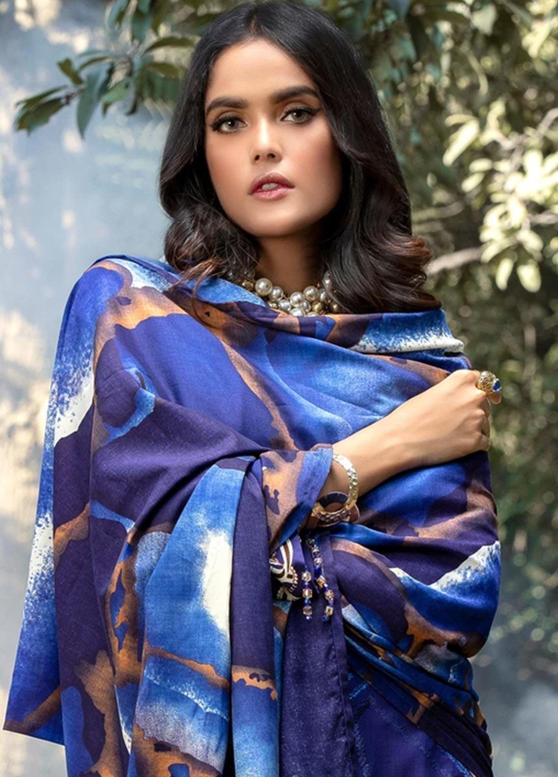 Salitex Embroidered Linen 3 piece Unstitched Suit - WK 382b