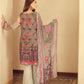 Meraki Embroidered Chiffon 3 Piece Unstitched Suit - 03