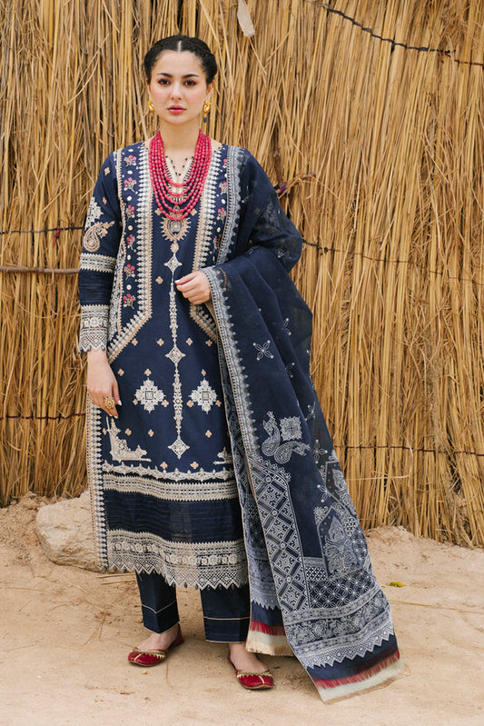 Qalamkar Marahil Embroidered Lawn Suits Unstitched 3 Piece SS-03 RUA