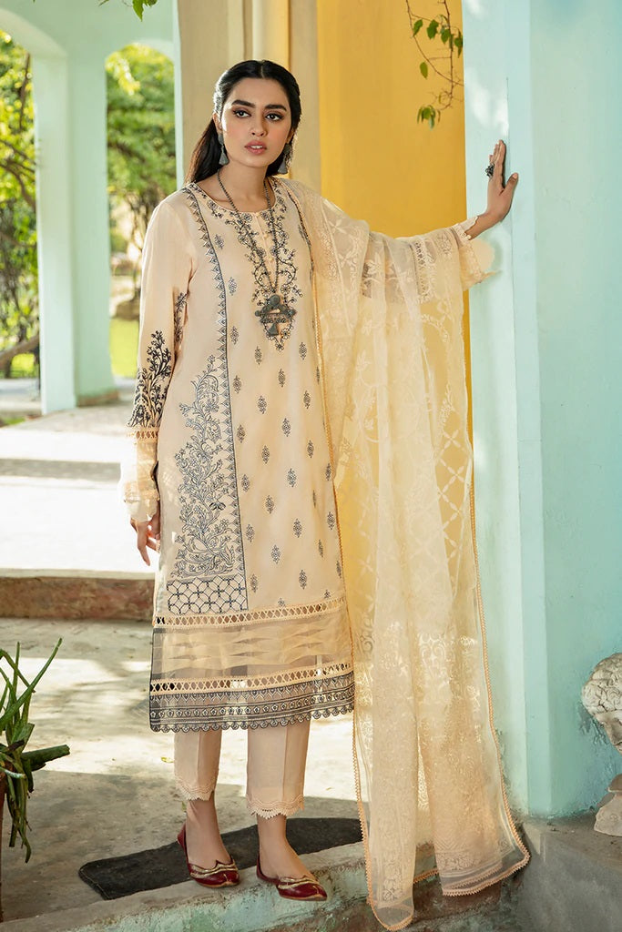 Aabyaan Embroidered Lawn Suits Unstitched 3 Piece AL-03 BATUL