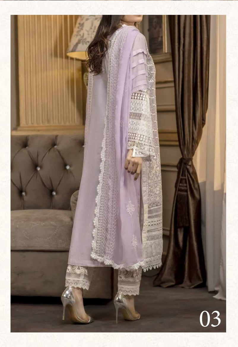 Pairahan Embroidered Chikankari Lawn Suits Unstitched 3 Piece D-03