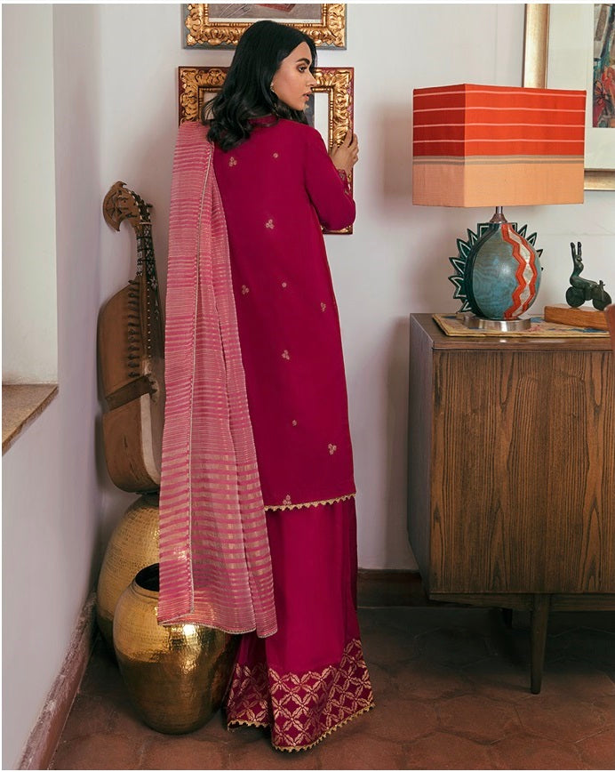 Zaha by Khadijah Shah Embroidered Lawn Unstitched 3 Piece Suit - 03 ANAHITA
