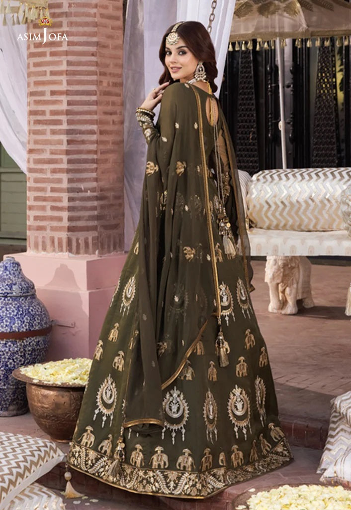 Mehr o Mah by Asim Jofa Festive Embroidered 3pc Unstitched Suit AJM-03